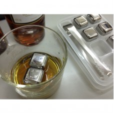 8 Pcs Stainless Steel Ice Cube Rock Stone Box Set with Tong
